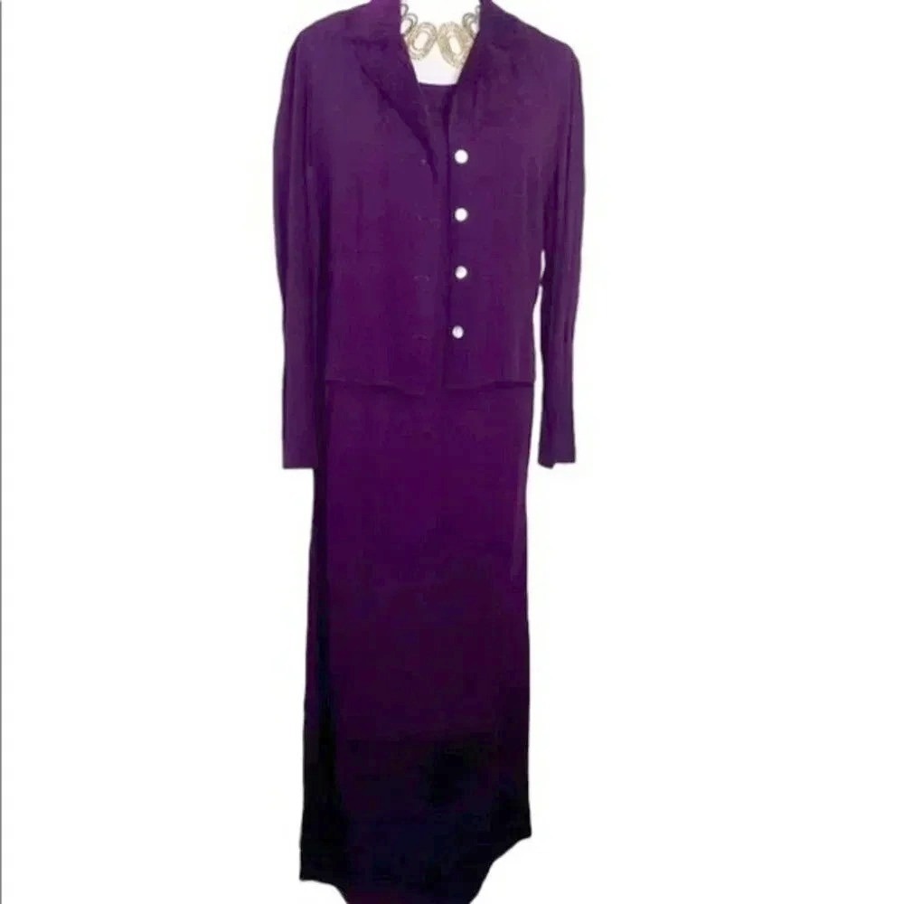 S.L. Fashion‎ 12 purple 2 piece maxi dress/jacket